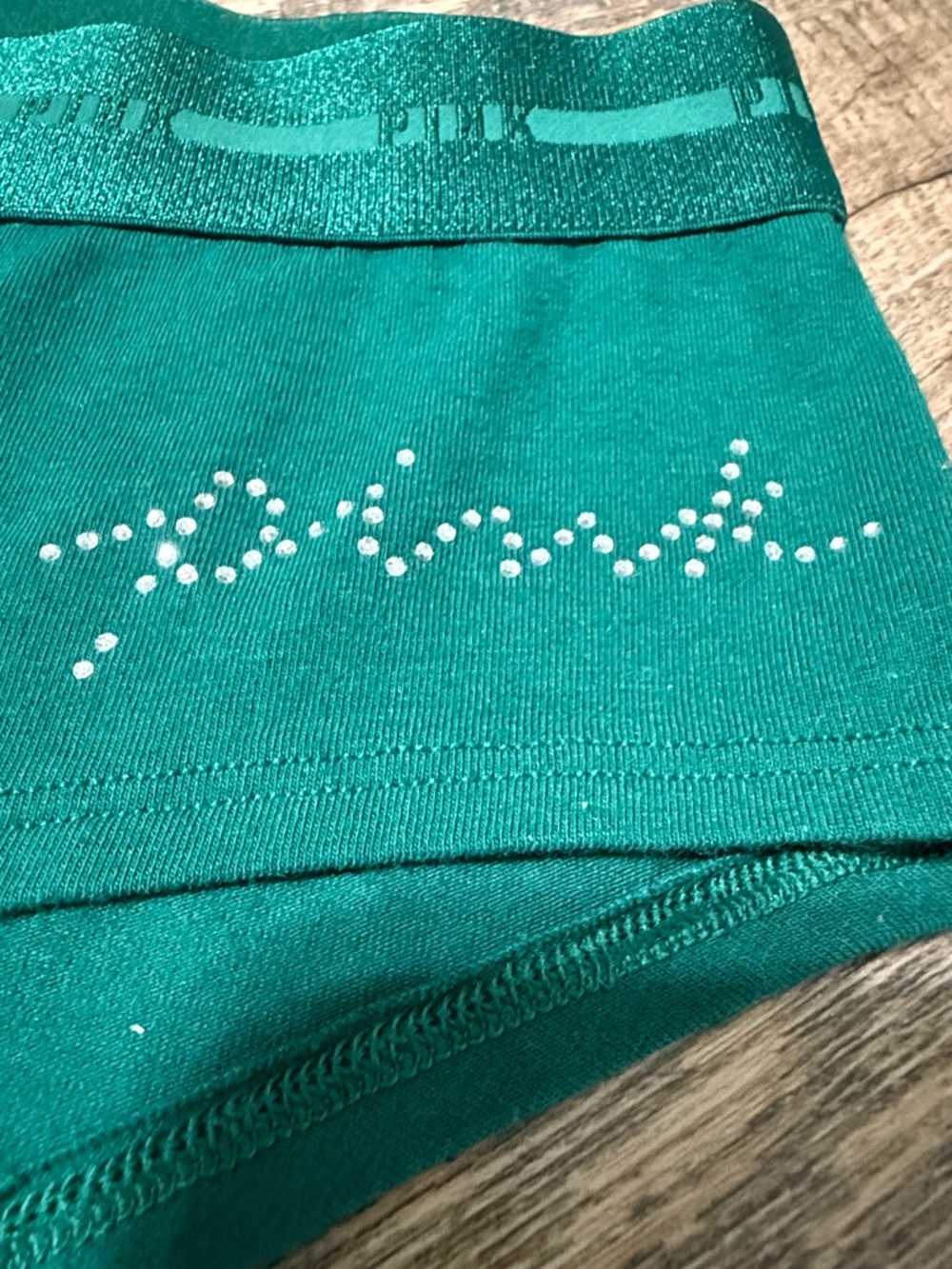 PINK Victoria's Secret Green panties with Pink Diamond detail